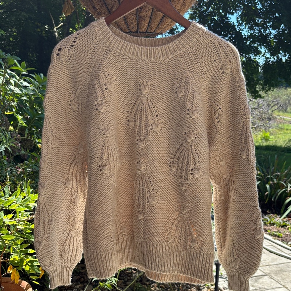 GAP Cream Textured Women's Sweater